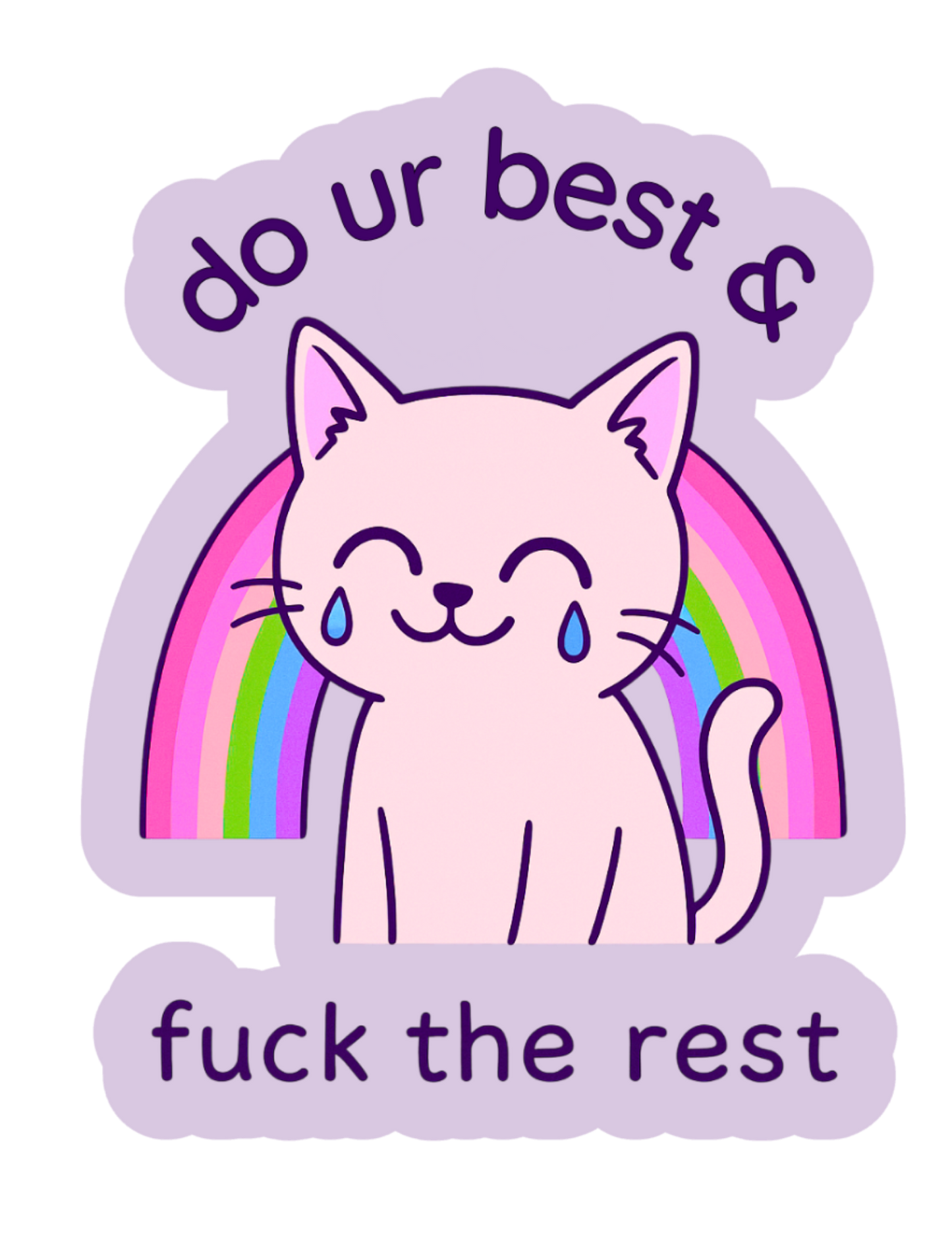 DO YOUR BEST CAT MAGNET Die Cut 3x3