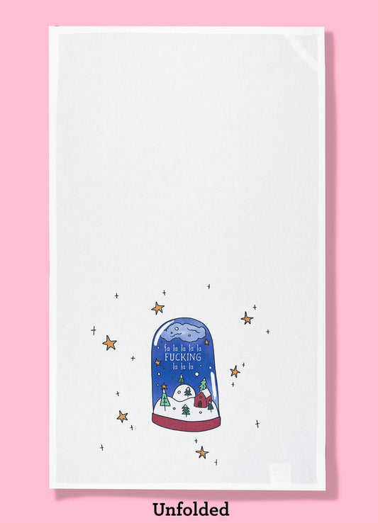 Fa La La La La F*cking La La La Christmas Dish Towel