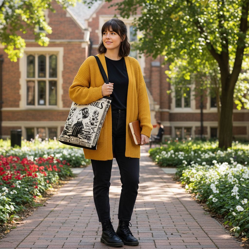 Weird Girls Club Tote Shoulder Bag Gift For Her - Reusable Grocery or Book Bag - Handsome Sam's