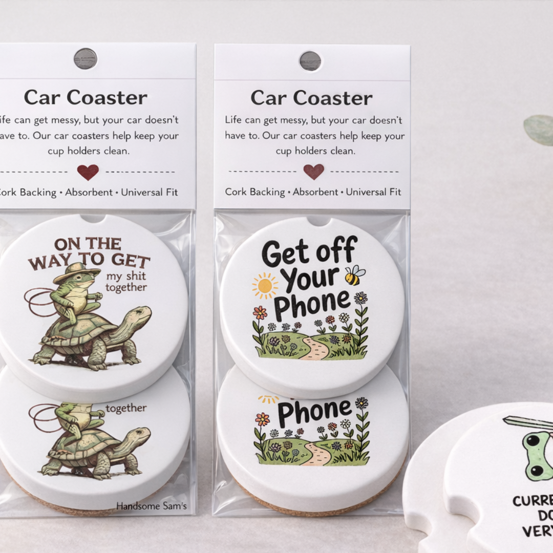 Keychains with bottle-opener designs in red, silver, and blue on an online collection page.