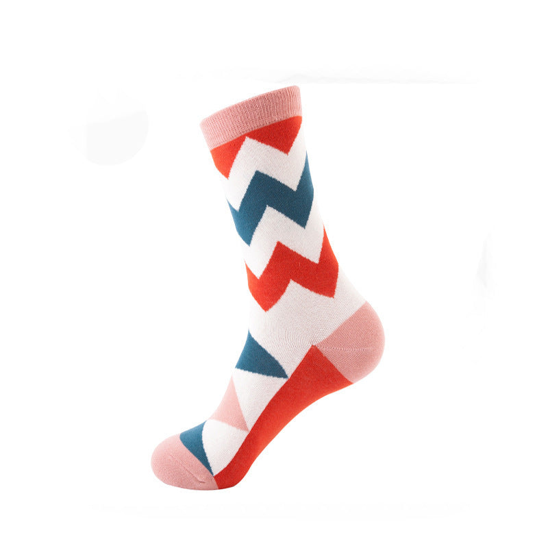 Medium tube skateboard couple socks 007 style