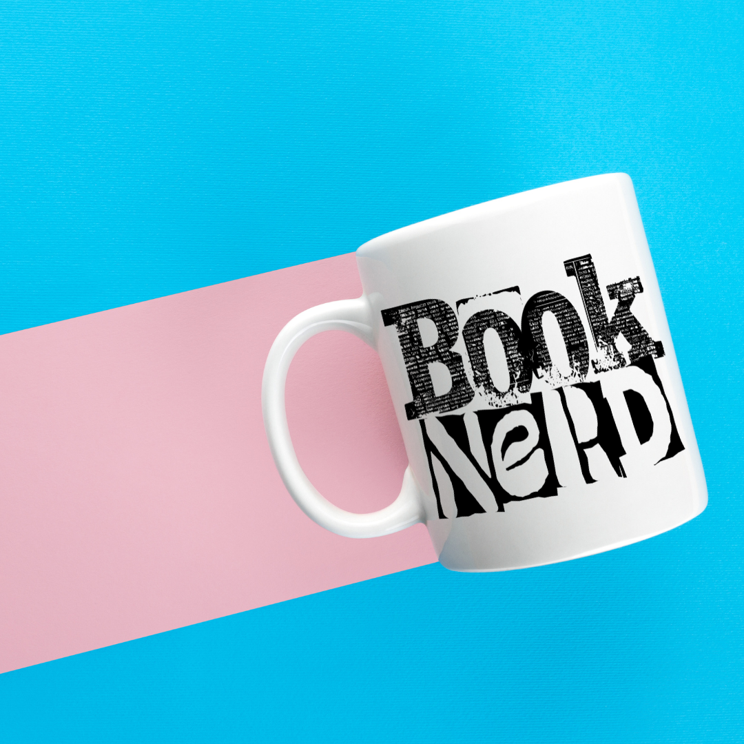 Book Nerd Ceramic Mug – Durable, Dishwasher Safe Gift
