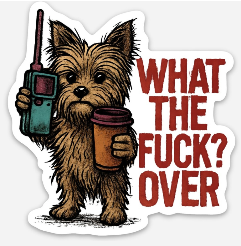 Yorkie Die Cut Magnet - 4 X 4