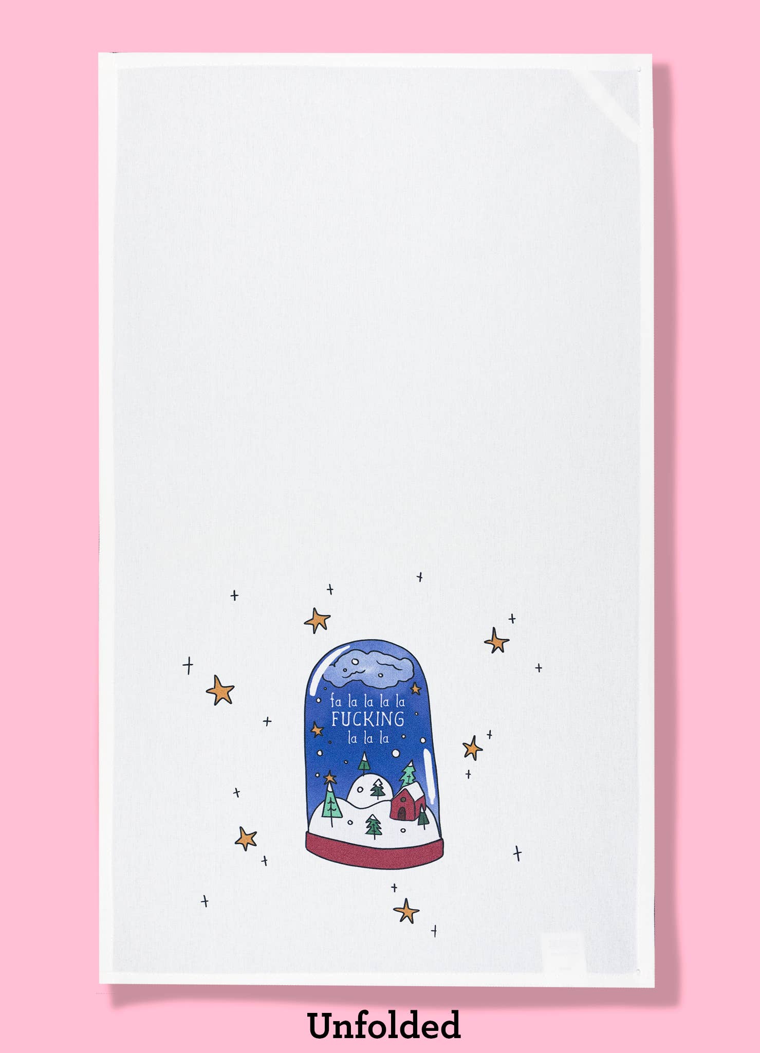 Fa La La La La F*cking La La La Christmas Dish Towel