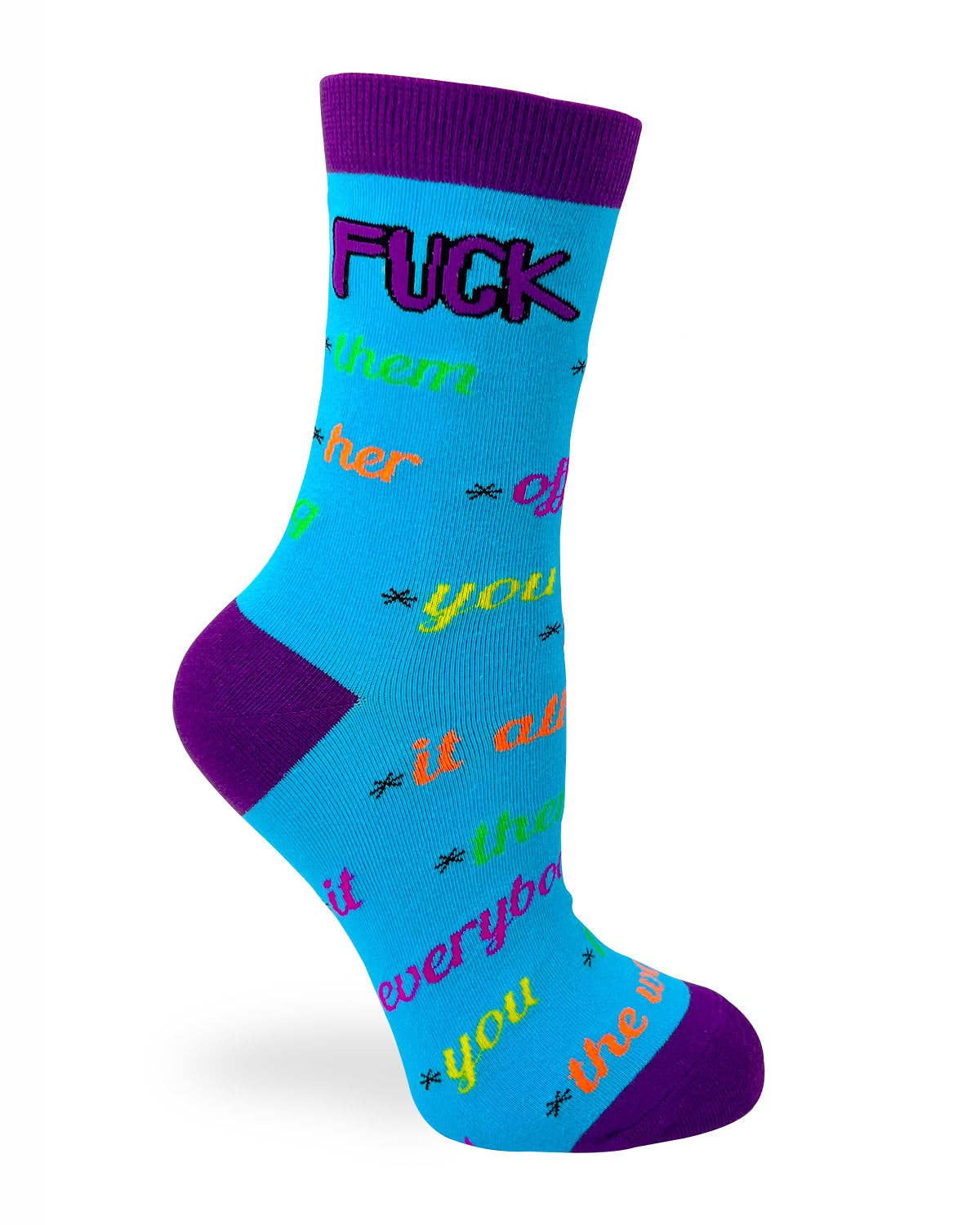 F**k Everything Extremely Sassy Ladies' Novelty Crew Socks