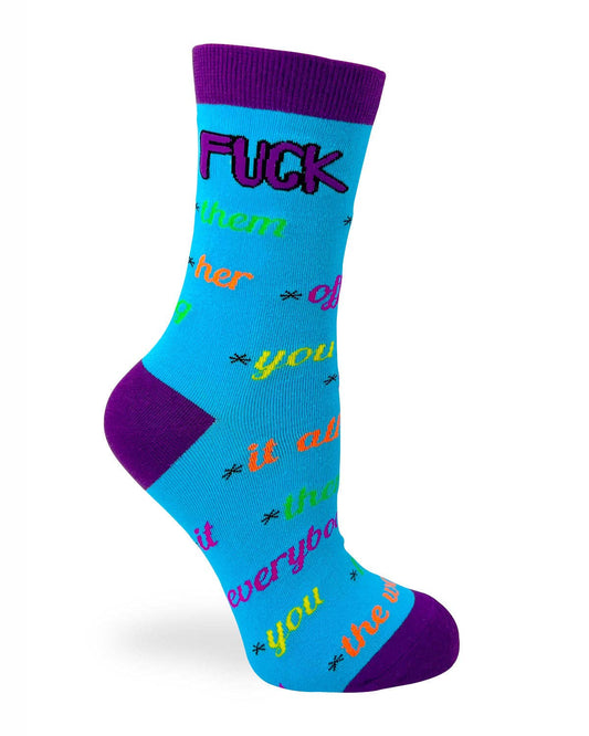 F**k Everything Extremely Sassy Ladies' Novelty Crew Socks