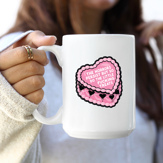 The Horrors & Treats Persist Coffee Mug by Handsome Sam's Novelties