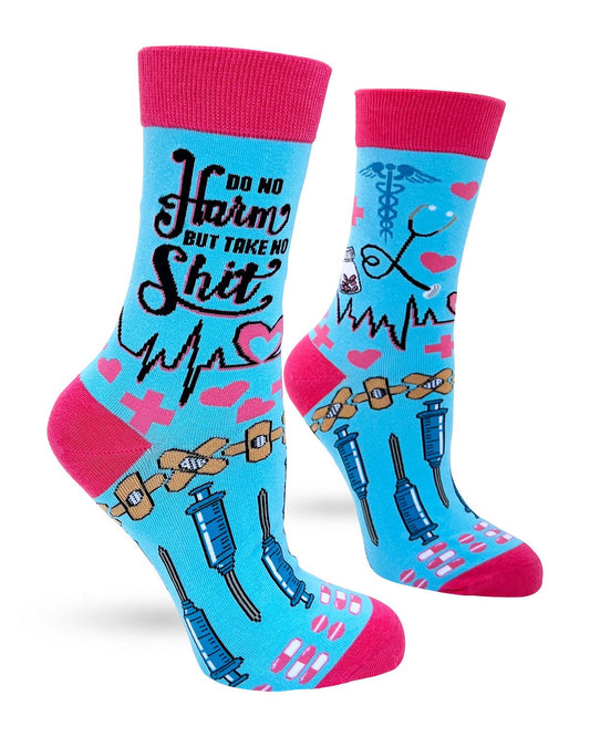 Do No Harm But Take No Sh*t Women's Socks Gift for Doctor or Nurse