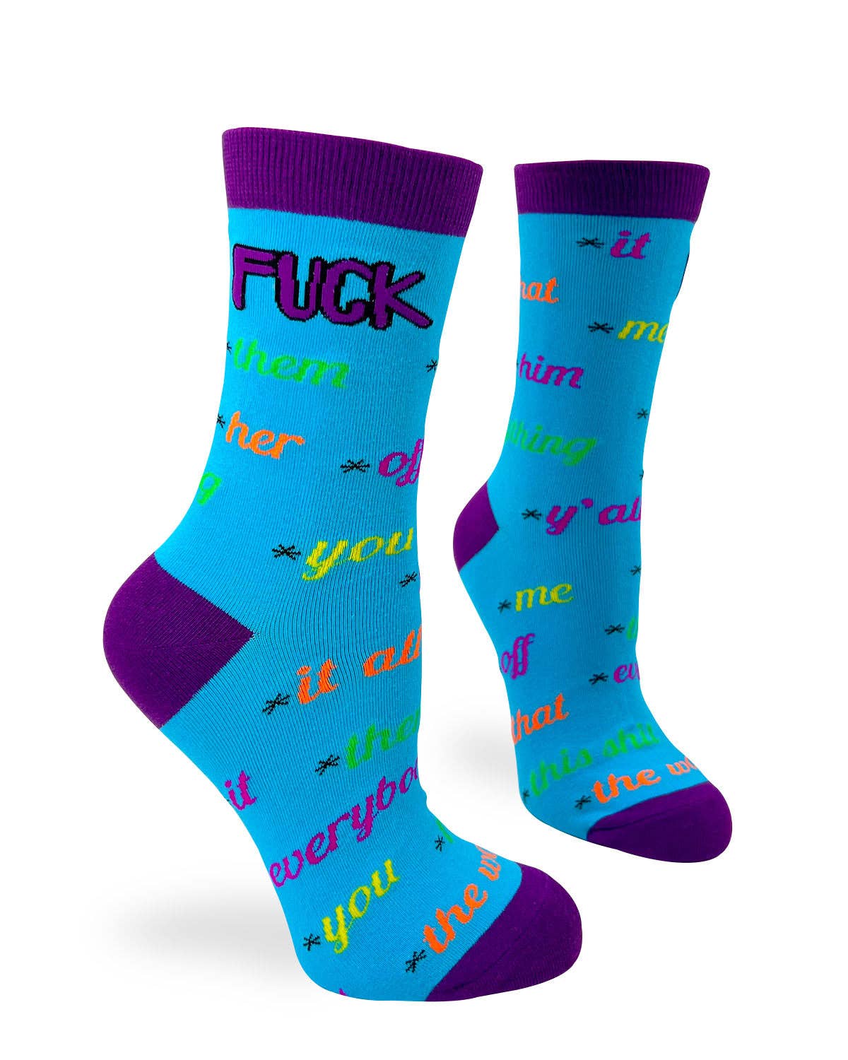 F**k Everything Extremely Sassy Ladies' Novelty Crew Socks
