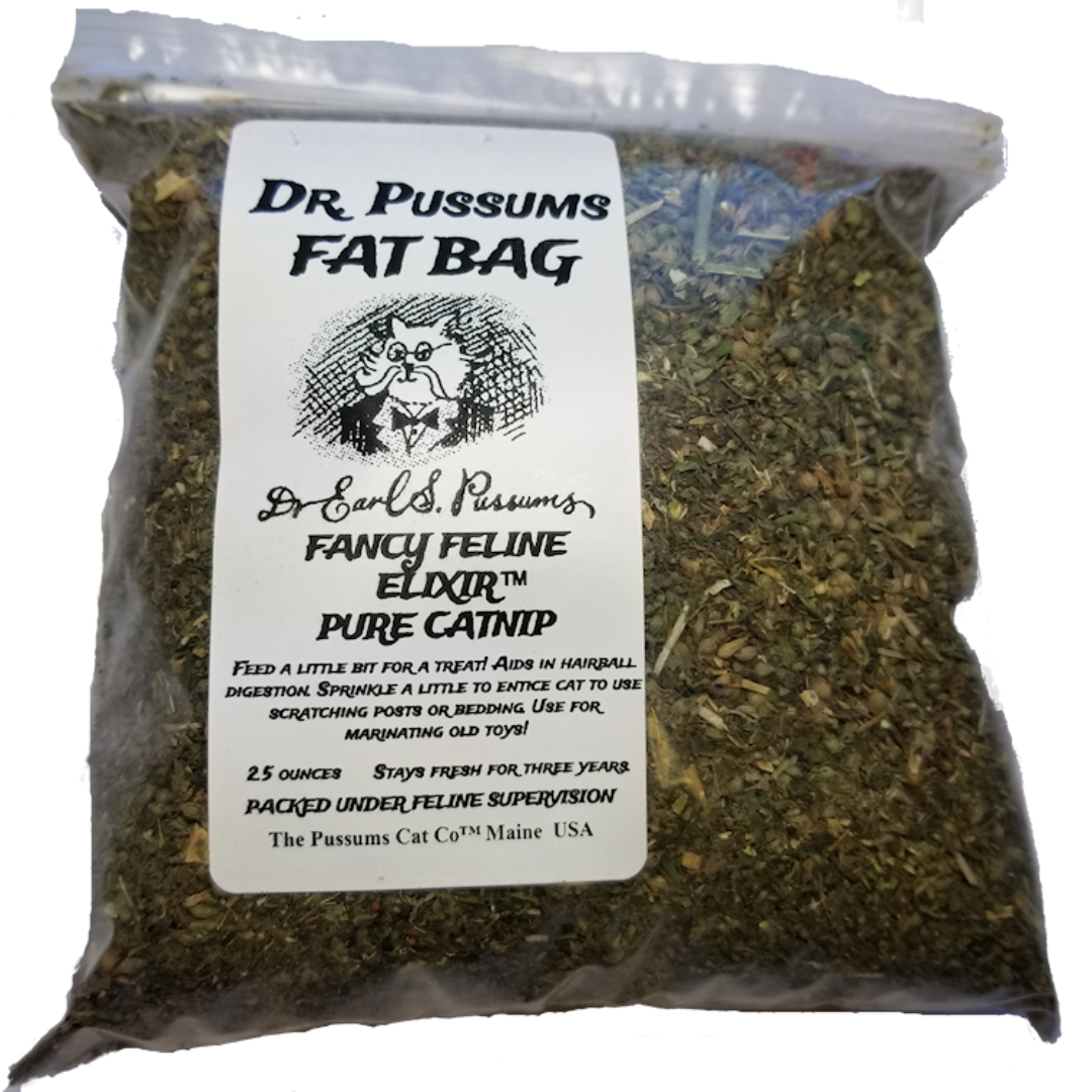 Fancy Fat Bag Catnip Feline Elixir 100% Pure Loose Catnip Fat Bag 2.5 oz