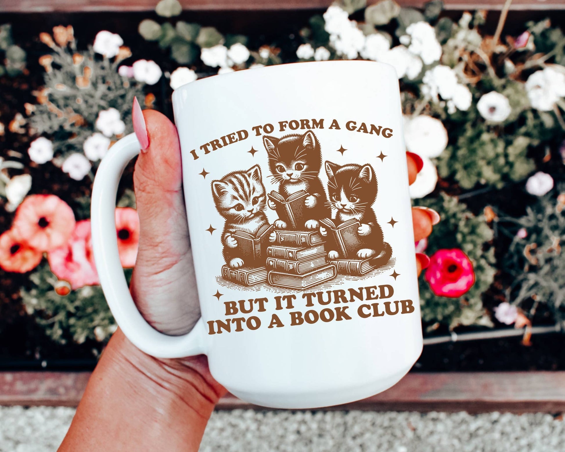 Funny Kittens Book Club Coffee Mug