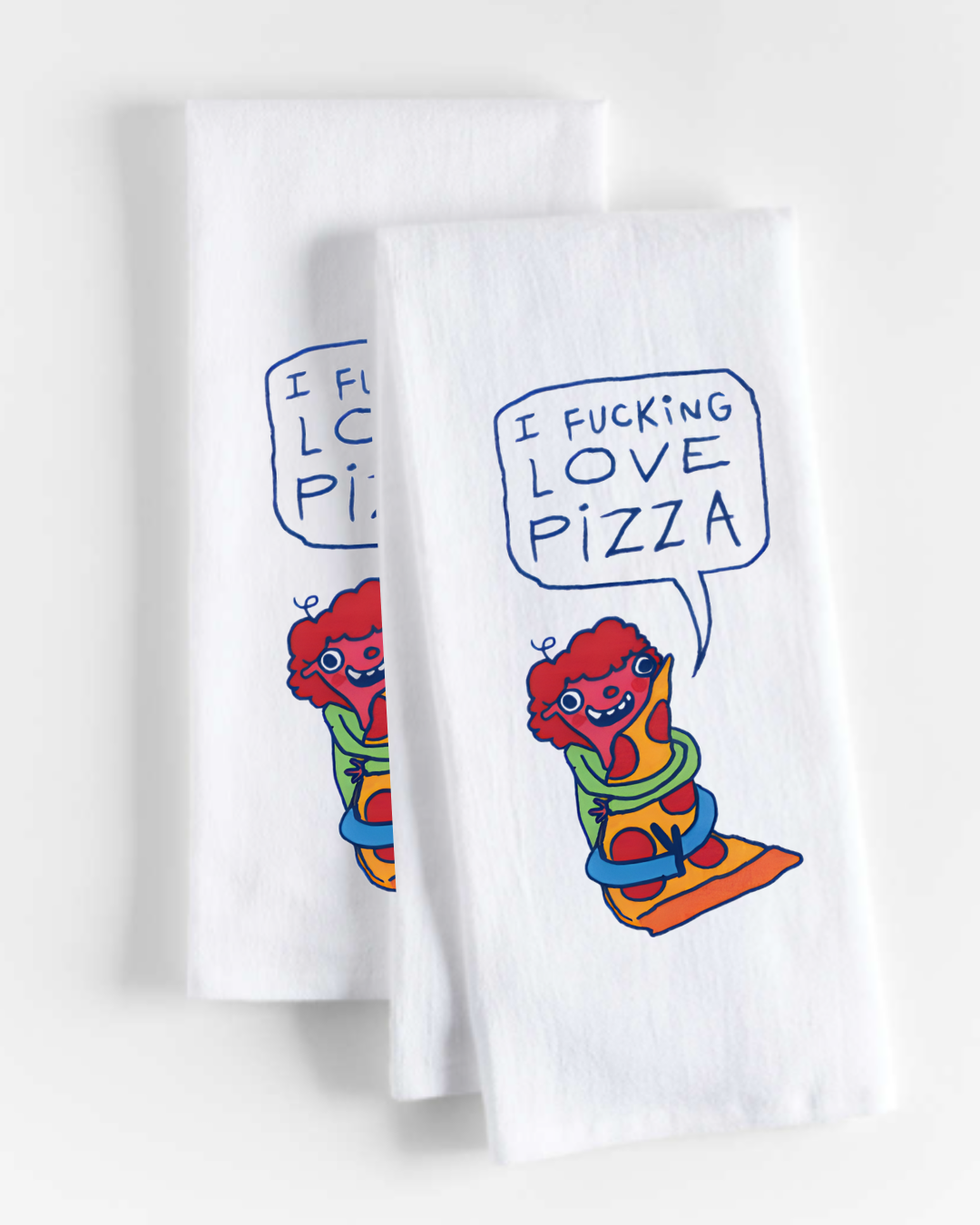 I Fu*king Love Pizza Dish towel