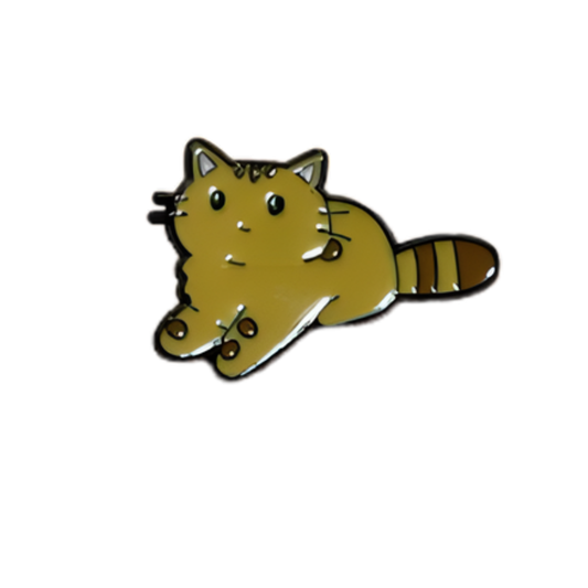 Orange Cat Purse Bag Pin