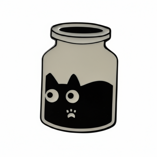Cat in Jar Bag Pin - Handsome Sam's