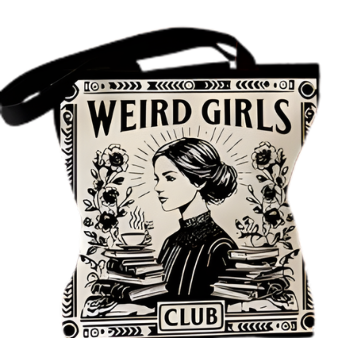Weird Girls Club Tote Shoulder Bag Gift For Her - Reusable Grocery or Book Bag - Handsome Sam's