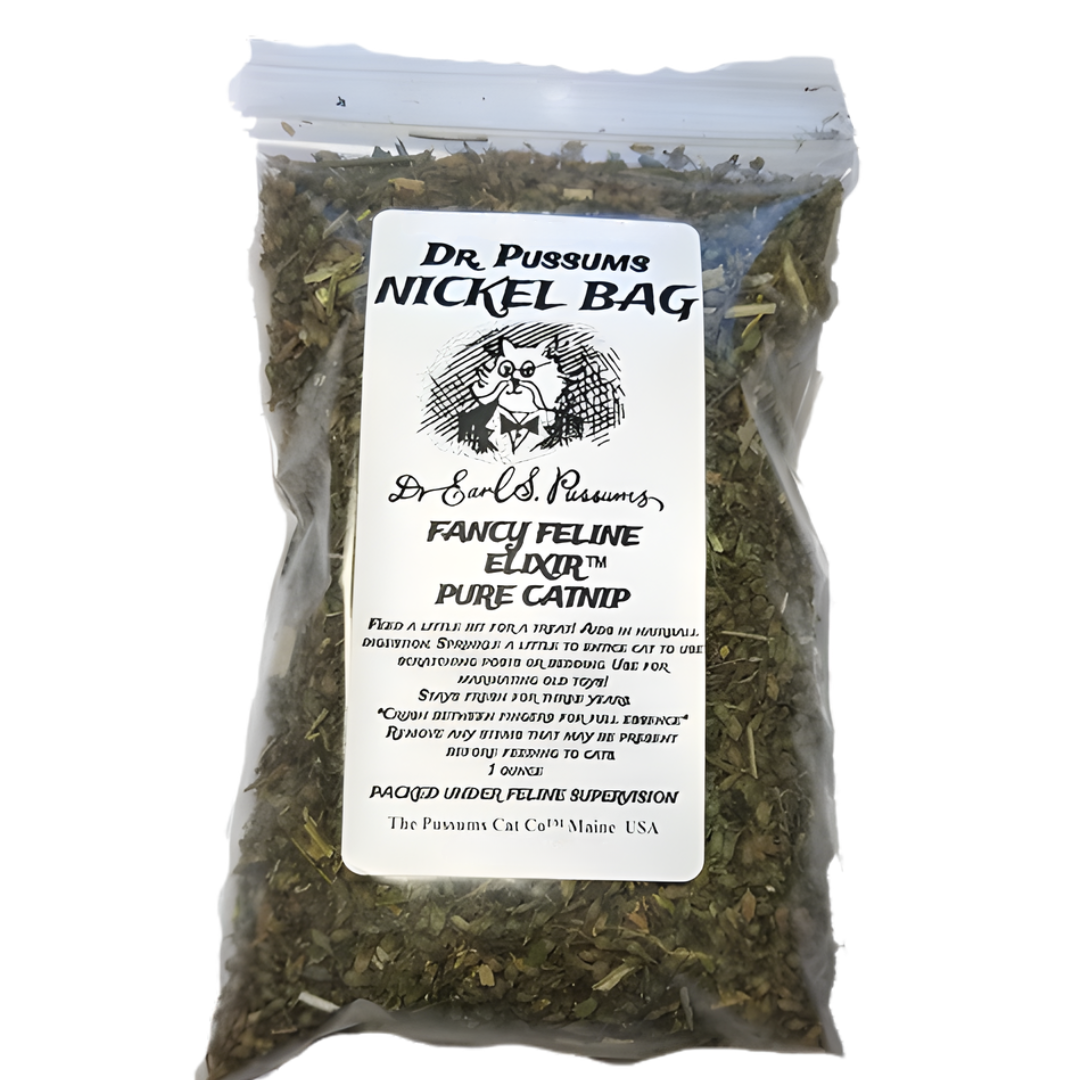 Fancy Fat Bag Catnip Feline Elixir 100% Pure Loose Catnip Nickel Bag 1 oz