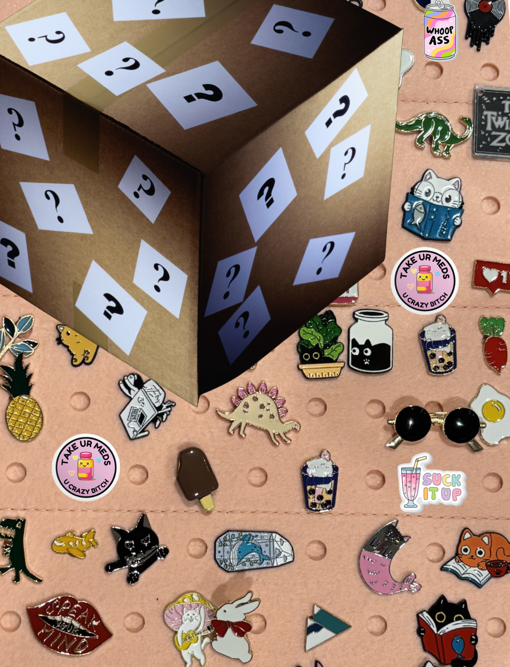 Enamel Pins Mystery Bag - Set of 3 Random Lapel Pins - Ships Free! - Handsome Sam's