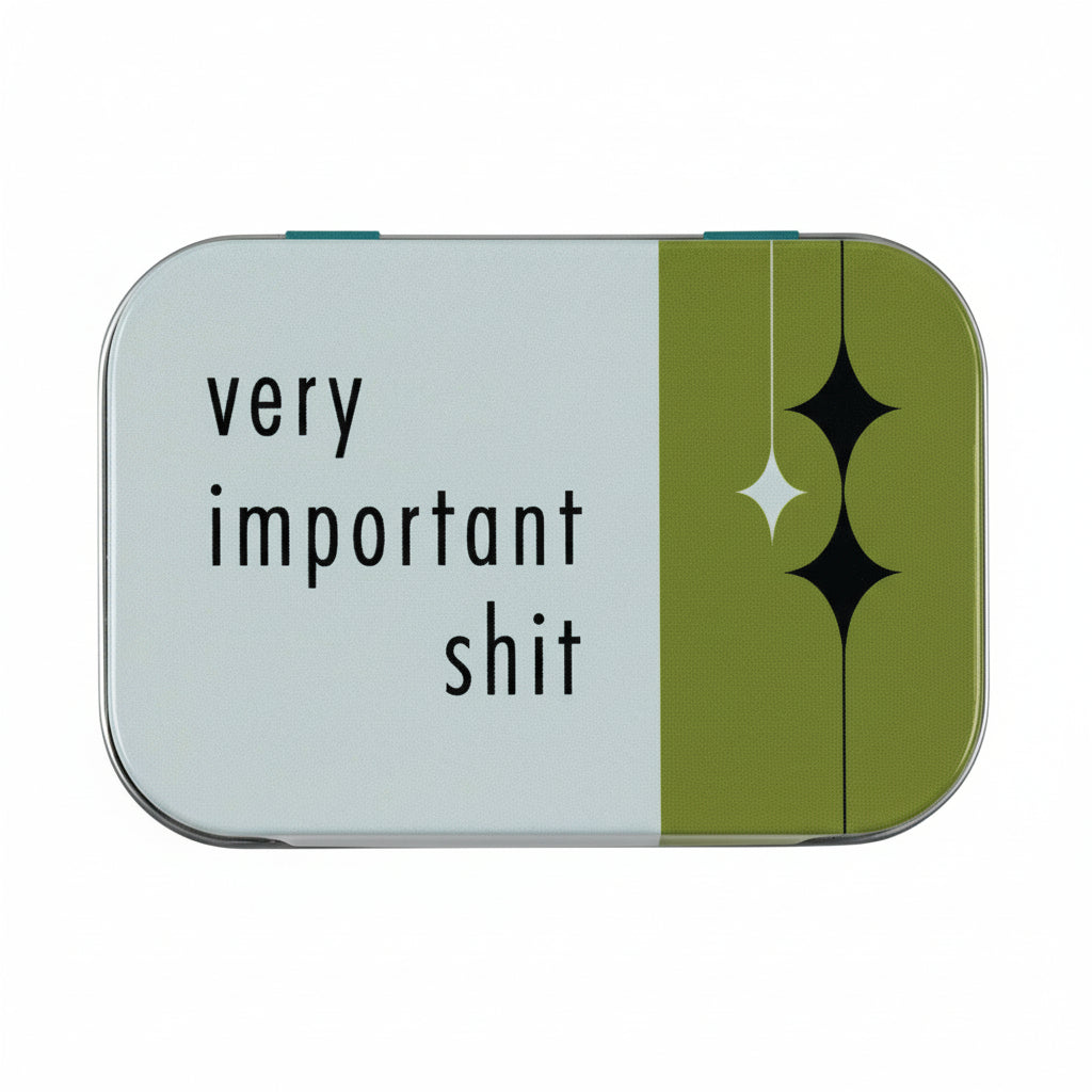 Very Important Sh*t stash tin - purse-size food-safe mint in box