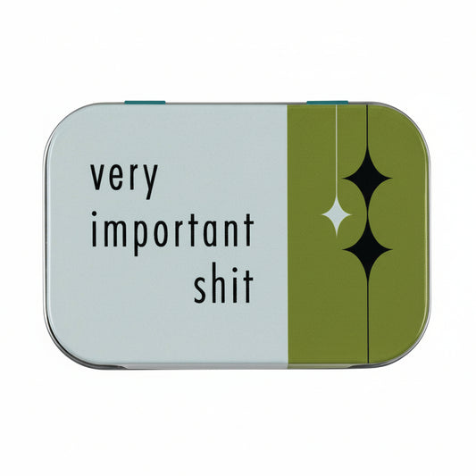 Very Important Sh*t stash tin - purse-size food-safe mint in box