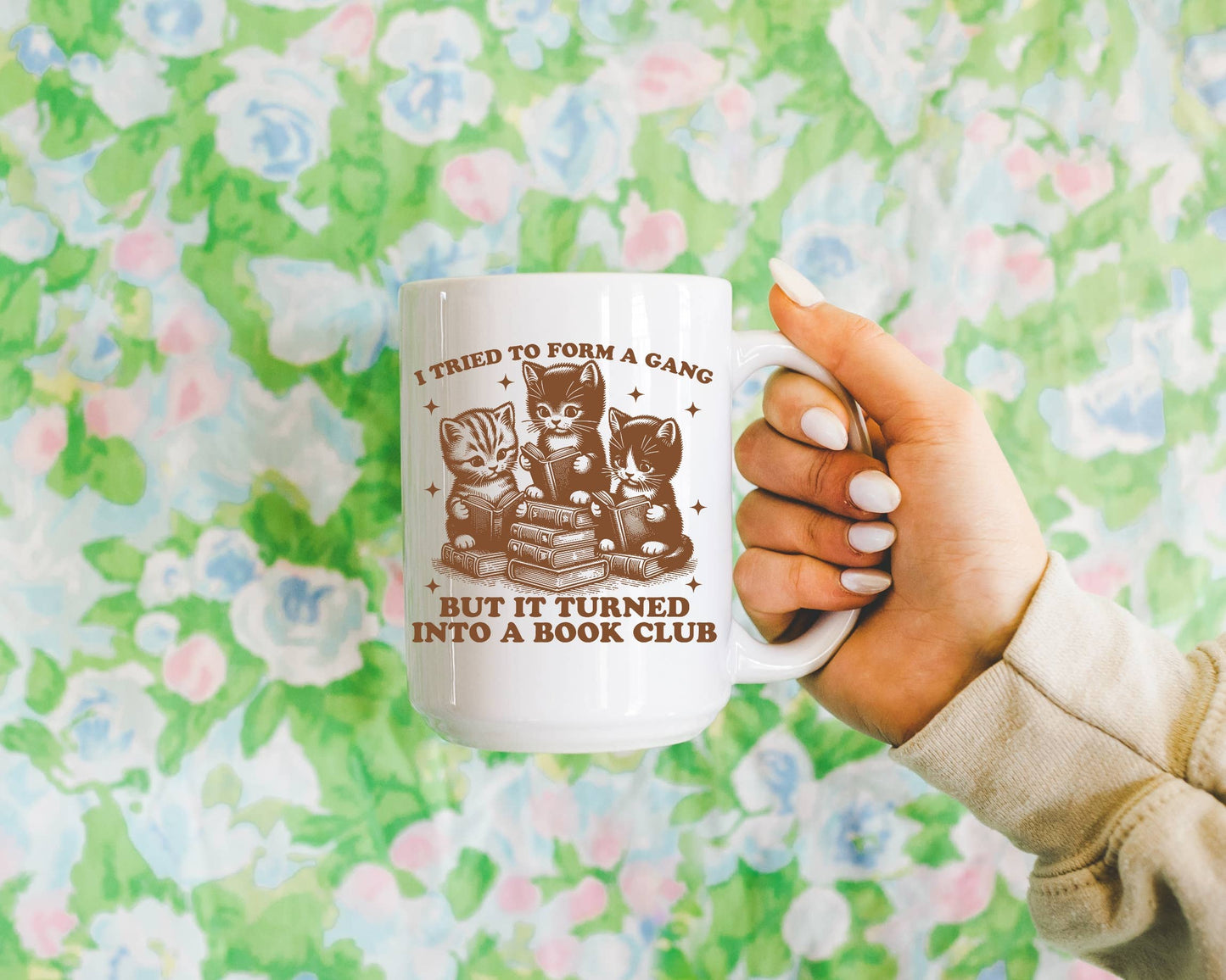 Funny Kittens Book Club Coffee Mug