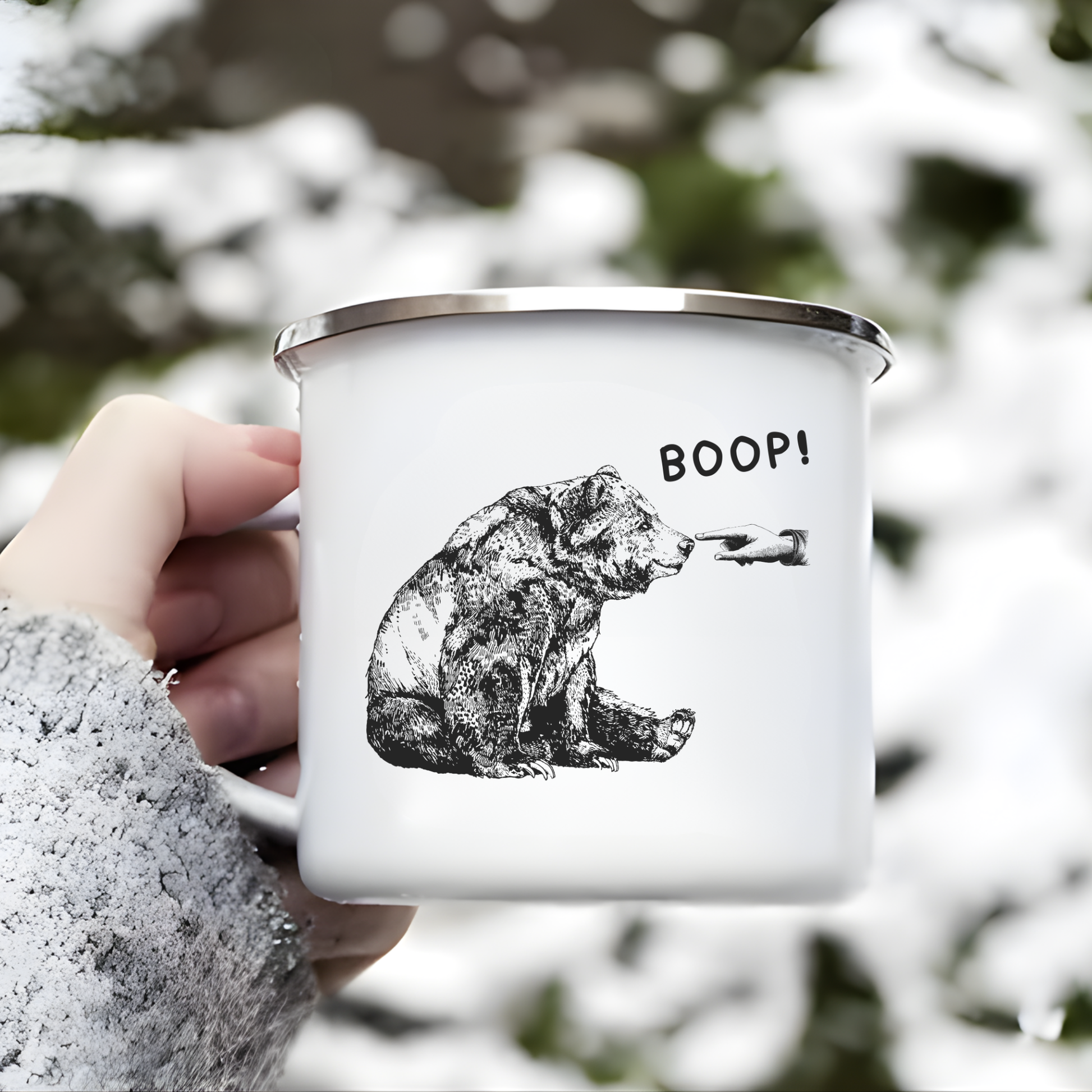 Bear Boop 12oz Campfire Mug with Handle
