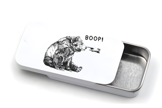 Bear Boop Stash Tin - 2 Sizes Avail Pill or Trinket Storage