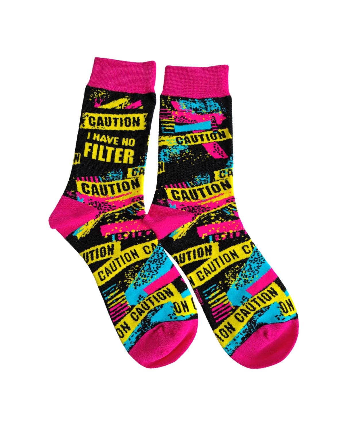 Caution I Have No Filter Women's Crew Socks