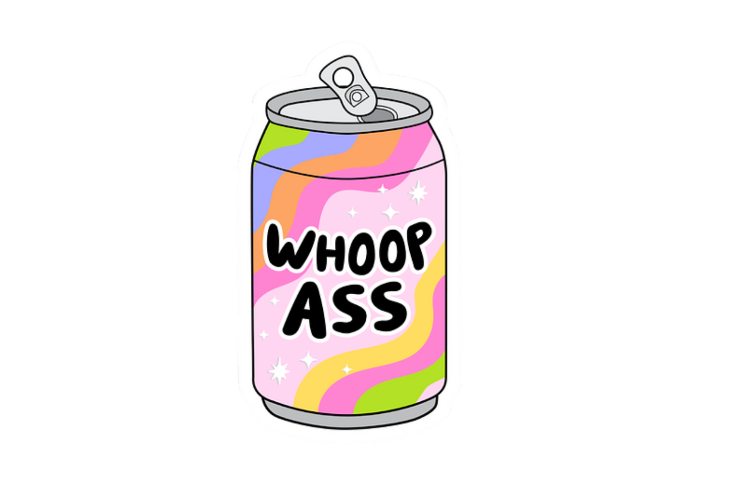 Can of Whoop Ass Magnet 3 x 2.5 Die Cut