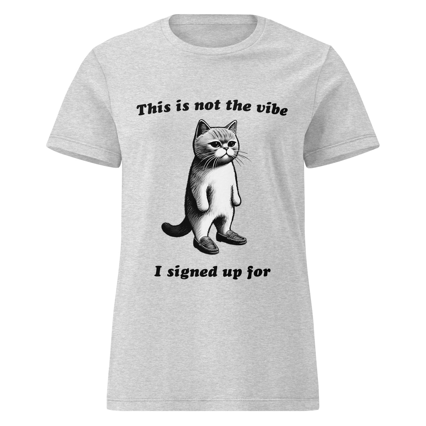 Funny Cat Vibes T-Shirt for Women by Handsome Sam's 2XL