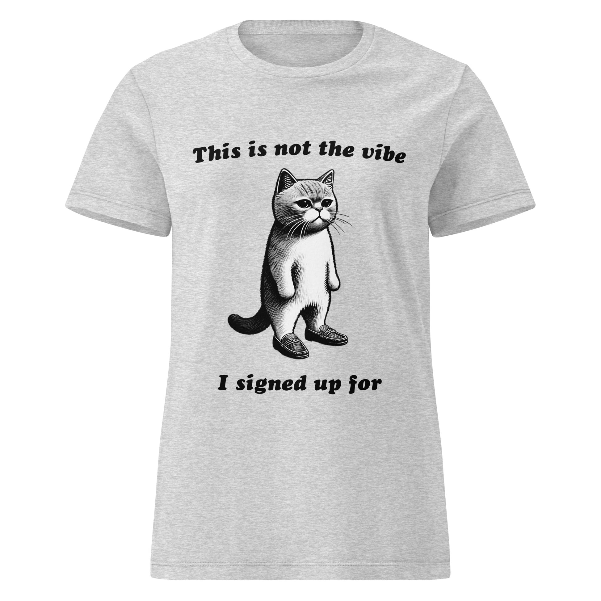 Funny Cat Vibes T-Shirt for Women by Handsome Sam's 2XL